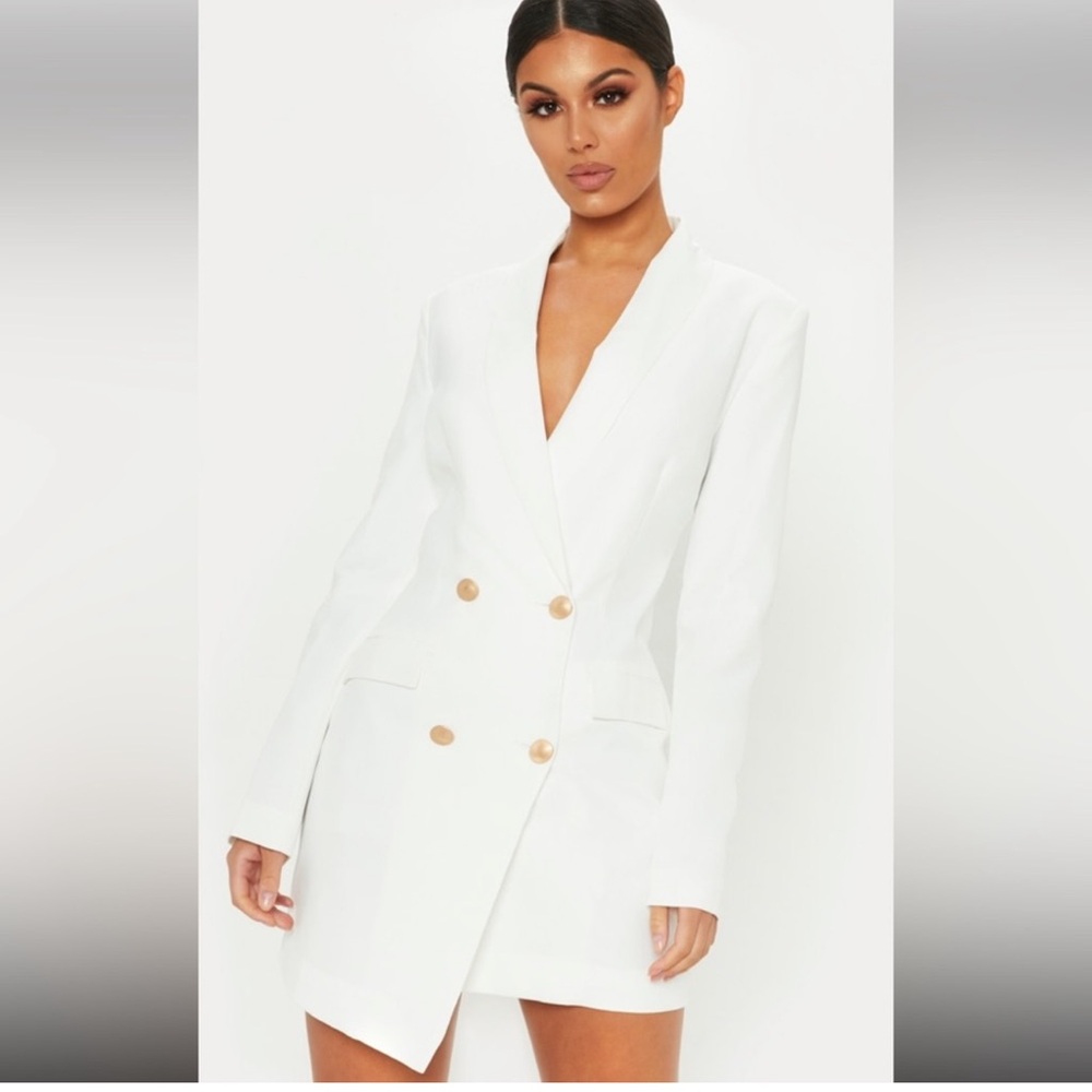 Pretty little thing cream blazer dress